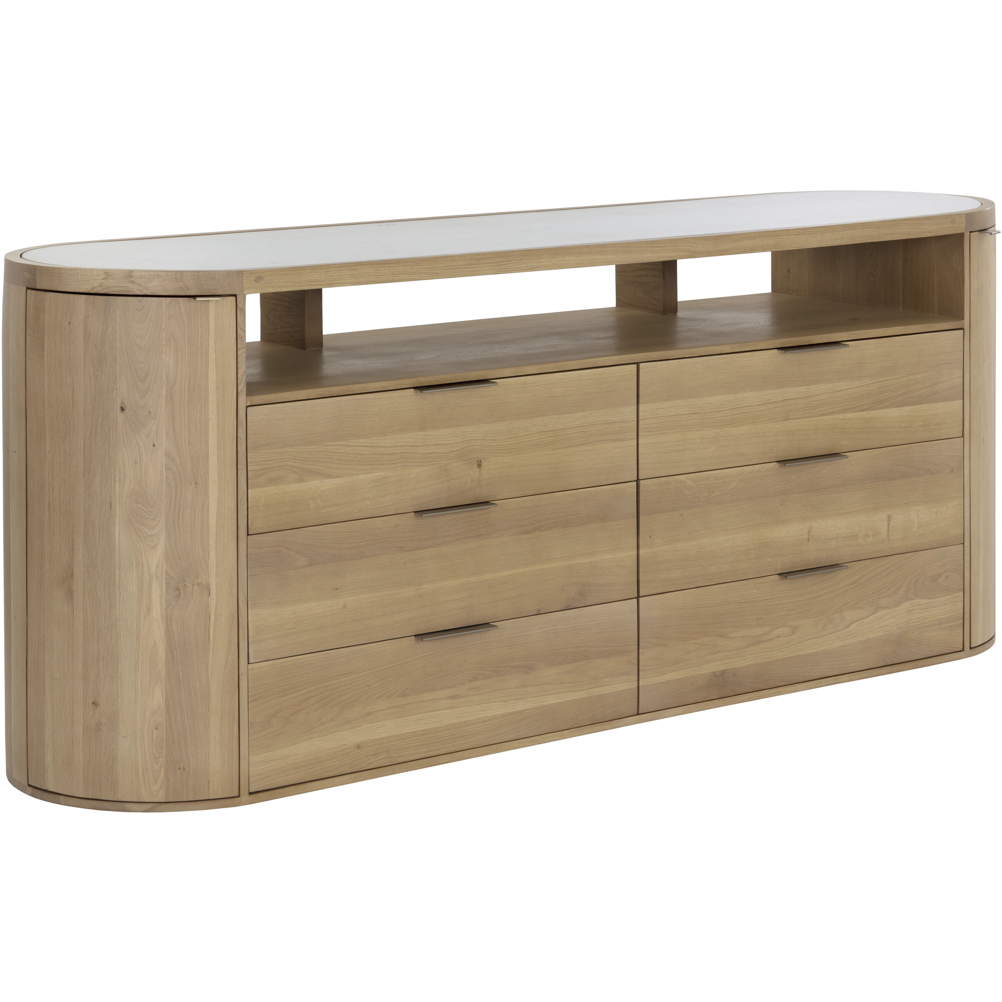 Stella 83 X 23 inch White / Natural Sideboard